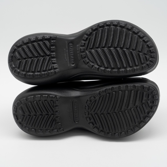 size 40 - Balenciaga Crocs Mule Rubber Slide Sandal Platform Black - Picture 6 of 13
